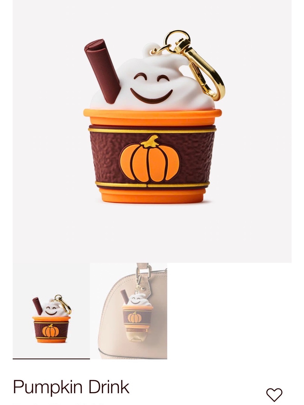 Pumpkin Drink Silicone sanitizer case holder
